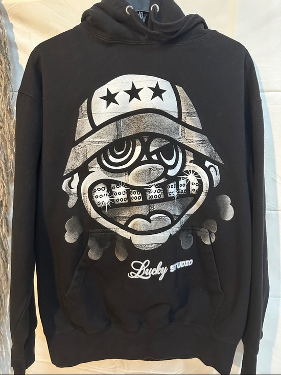 Lucky Studio Other - Black Graphic Hoodie - Men's/Teen Hooded Sweatshirt